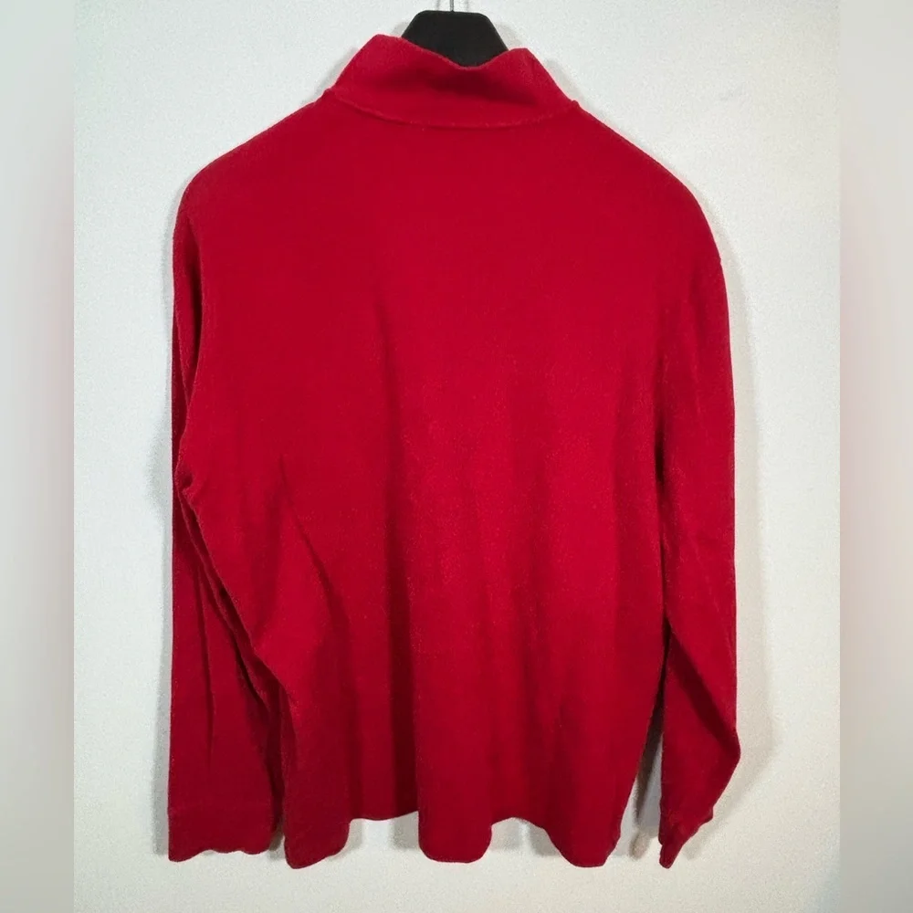 Polo Ralph Lauren Men’s Red Estate Rib Quarter Zip Sweater Size XL